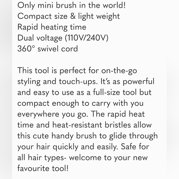 SOLEIL Hair Straightener Mini Heat Brush Tool - Picture 5 of 5